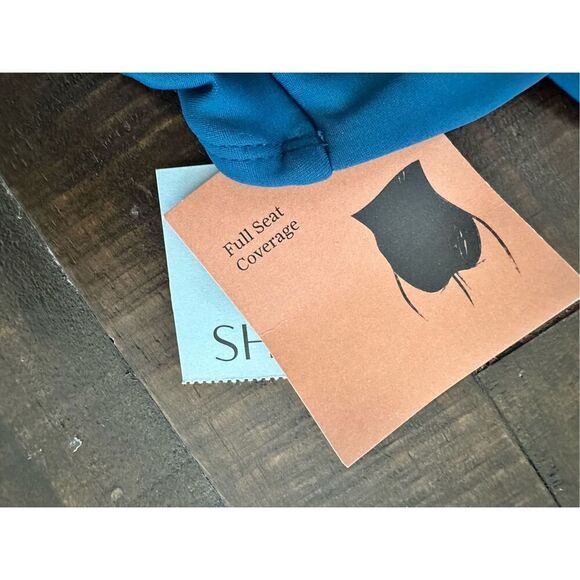 Shade and Shore Target Blue Wide Strap One Piece Swimsuit Size Small - Picture 3 of 5